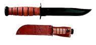 Ka-Bar 1217 Straight Edge Knife w/Leather Sheath
