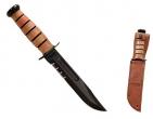 Ka-Bar 1218 Serrated Edge Knife w/Leather Sheath
